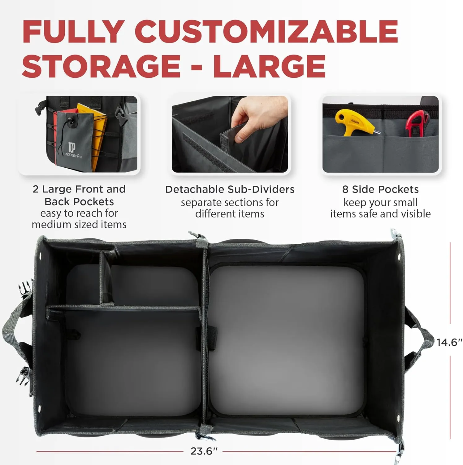 TRUNKCRATEPRO Car Storage organizers (Large Capacity)