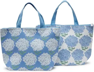 Two's Company Hydrangea Thermal Lunch Tote Bag Assorted 2 Colorways