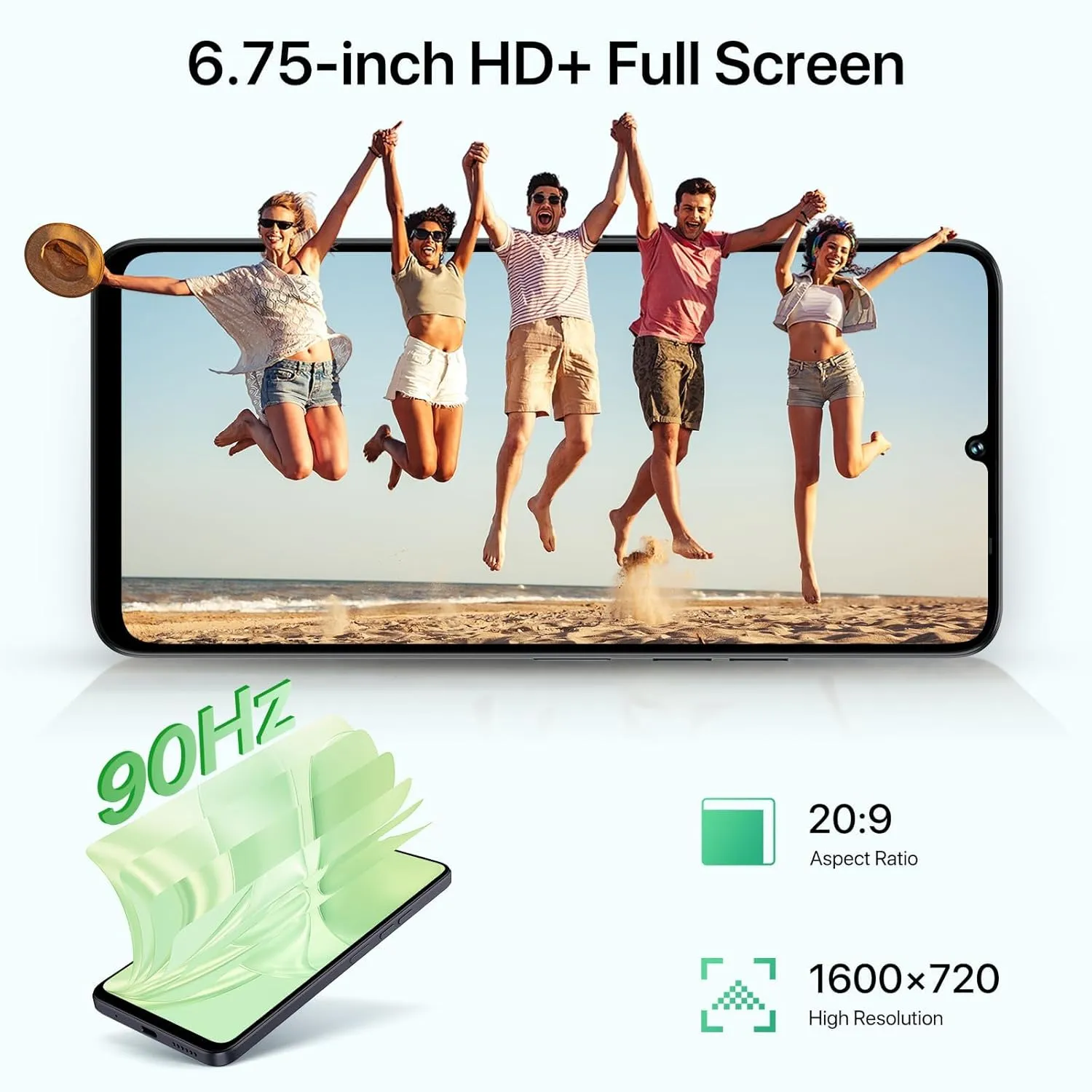 UMIDIGI G9 5G Cell Phone, Android 14 Unlocked Phones, 12(6 6) GB  128GB/1TB TF Expand, 5G Dual SIM, 50MP Camera, 6.75" HD  90Hz Display, AI Face & Fingerprint Unlock, 5000mAh Android Phone Black