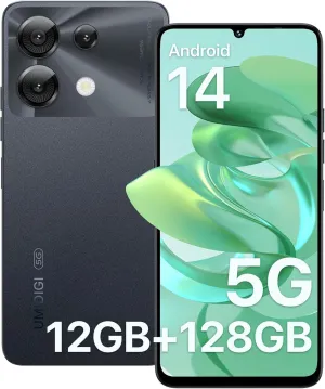 UMIDIGI G9 5G Cell Phone, Android 14 Unlocked Phones, 12(6 6) GB  128GB/1TB TF Expand, 5G Dual SIM, 50MP Camera, 6.75" HD  90Hz Display, AI Face & Fingerprint Unlock, 5000mAh Android Phone Black