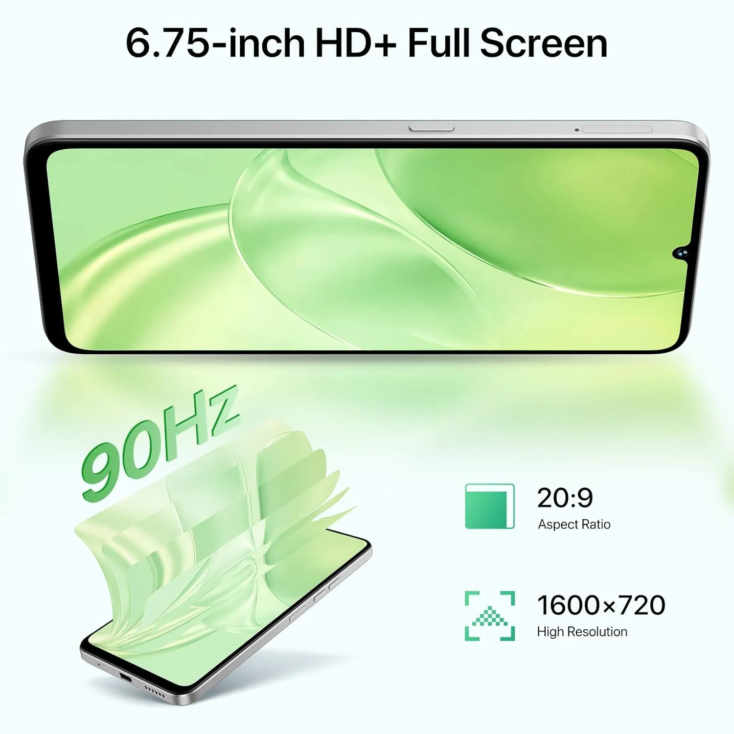 UMIDIGI G9 5G Cell Phone, Android 14 Unlocked Phones, 12(6 6) GB  128GB/1TB TF Expand, 5G Dual SIM, 50MP Camera, 6.75" HD  90Hz Display, AI Face & Fingerprint Unlock, 5000mAh Android Phone White
