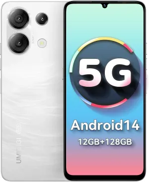 UMIDIGI G9 5G Cell Phone, Android 14 Unlocked Phones, 12(6 6) GB  128GB/1TB TF Expand, 5G Dual SIM, 50MP Camera, 6.75" HD  90Hz Display, AI Face & Fingerprint Unlock, 5000mAh Android Phone White