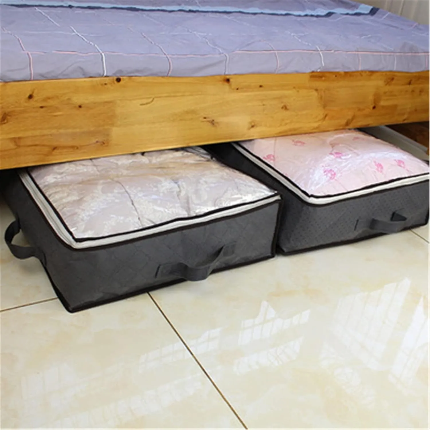 Under Bed Storage Large Underbed Storage Bag Foldable Quilt Storage Bag Clothes Storage Container for Blanket, Towels, Clothes