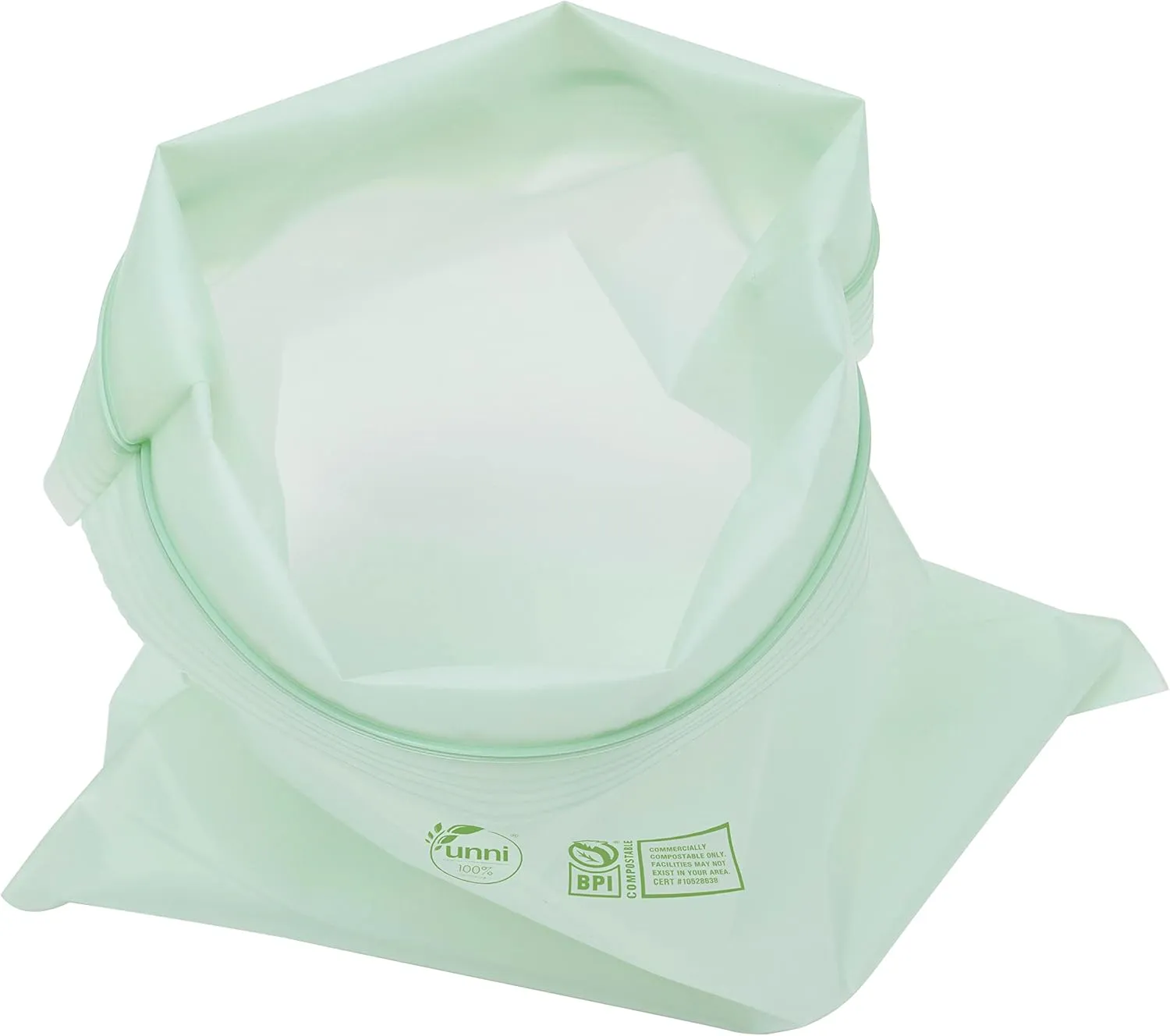 UNNI Compostable Sandwich Bags, Resealable Compostable Food Storage Bags, 200 Count, 6.5 x 6.7 inches, Earth Friendly Highest ASTM D6400, US BPI, CMA & Europe OK Compost Certified, San Francisco