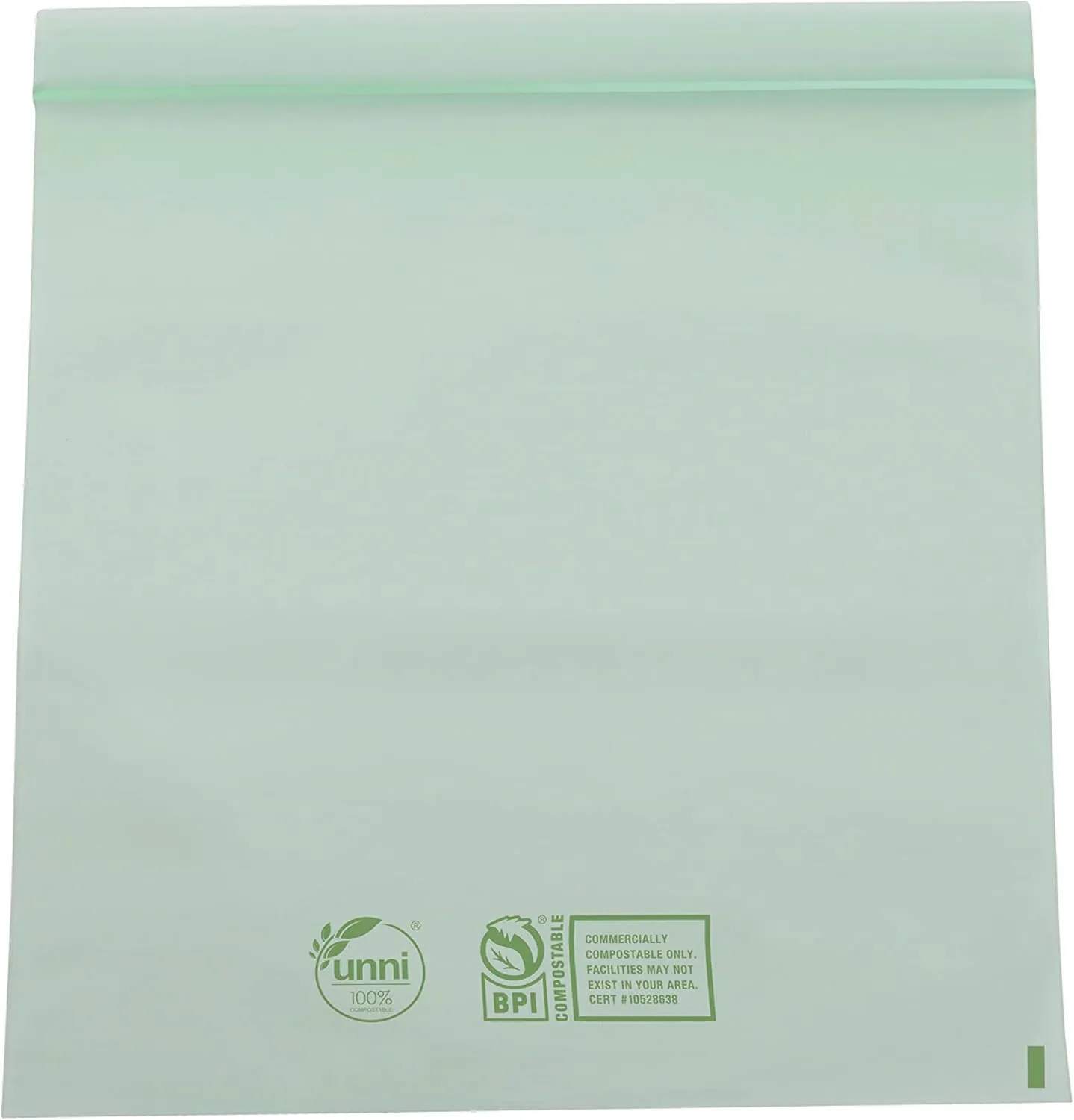 UNNI Compostable Sandwich Bags, Resealable Compostable Food Storage Bags, 200 Count, 6.5 x 6.7 inches, Earth Friendly Highest ASTM D6400, US BPI, CMA & Europe OK Compost Certified, San Francisco