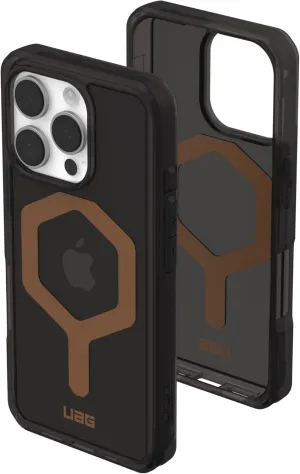 URBAN ARMOR GEAR UAG Designed for iPhone 16 Pro Case 6.3" Plyo - Compatible with MagSafe Charging Rugged Slim Anti-Yellowing Transparent Clear Shockproof Military Grade Protective Cover, Black/Bronze