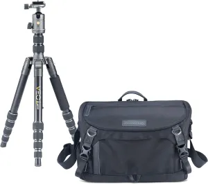 Vanguard VEO2GO265AB Aluminum Travel Tripod with VEO GO34M BK Shoulder Bag