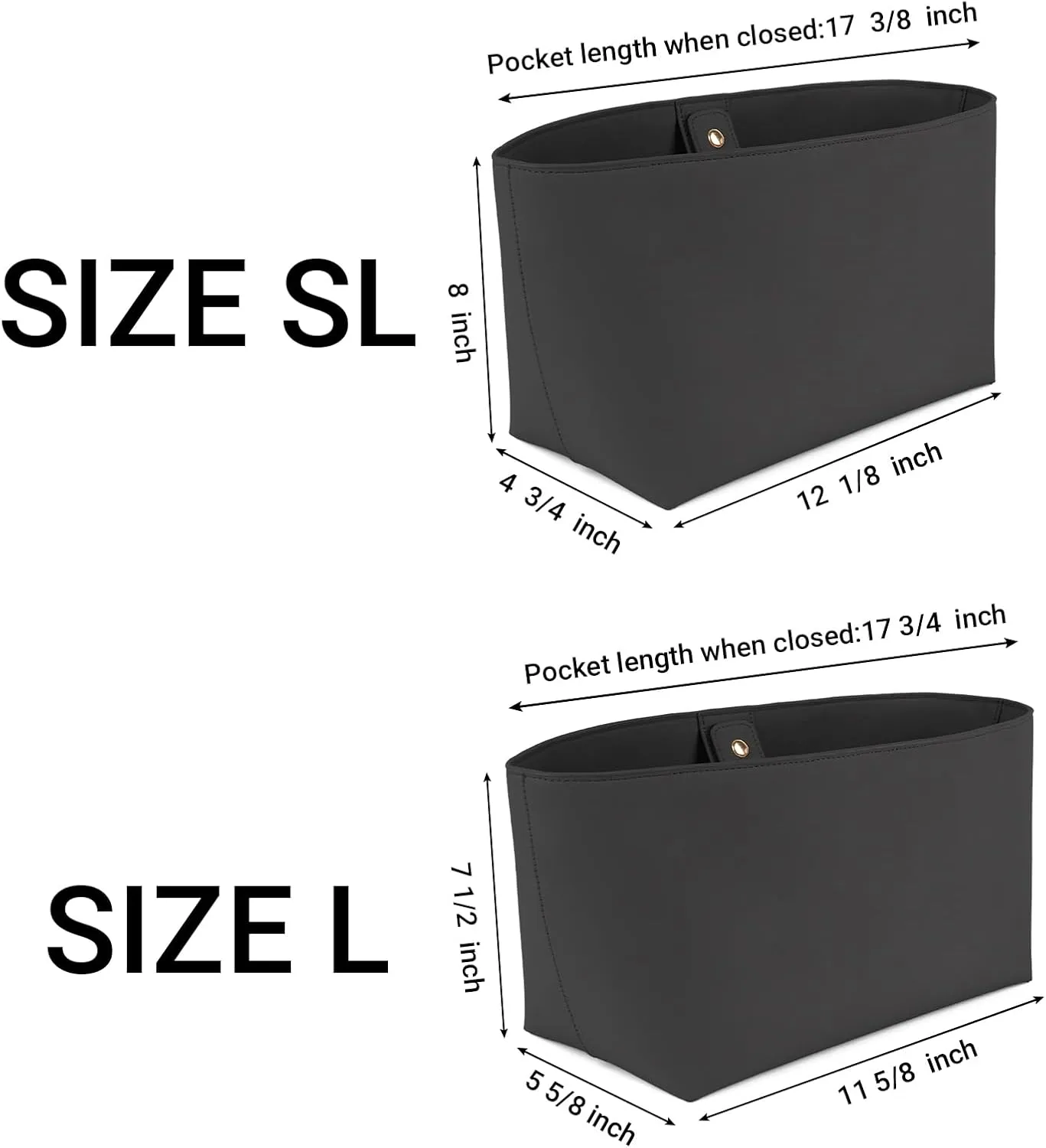 Vegan Leather Tote Bag Organizer Insert,Multi-Pocket Purse Organizers,with 15-Inch Laptop Compatible with Saint Laurent Tote E/W、LV Neverfull MM and More(SL)