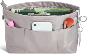 Vercord Premium Nylon Purse Organizer Tote Handbag Insert Organizers Bag in Bag Zipper 13 Pockets 5 Sizes
