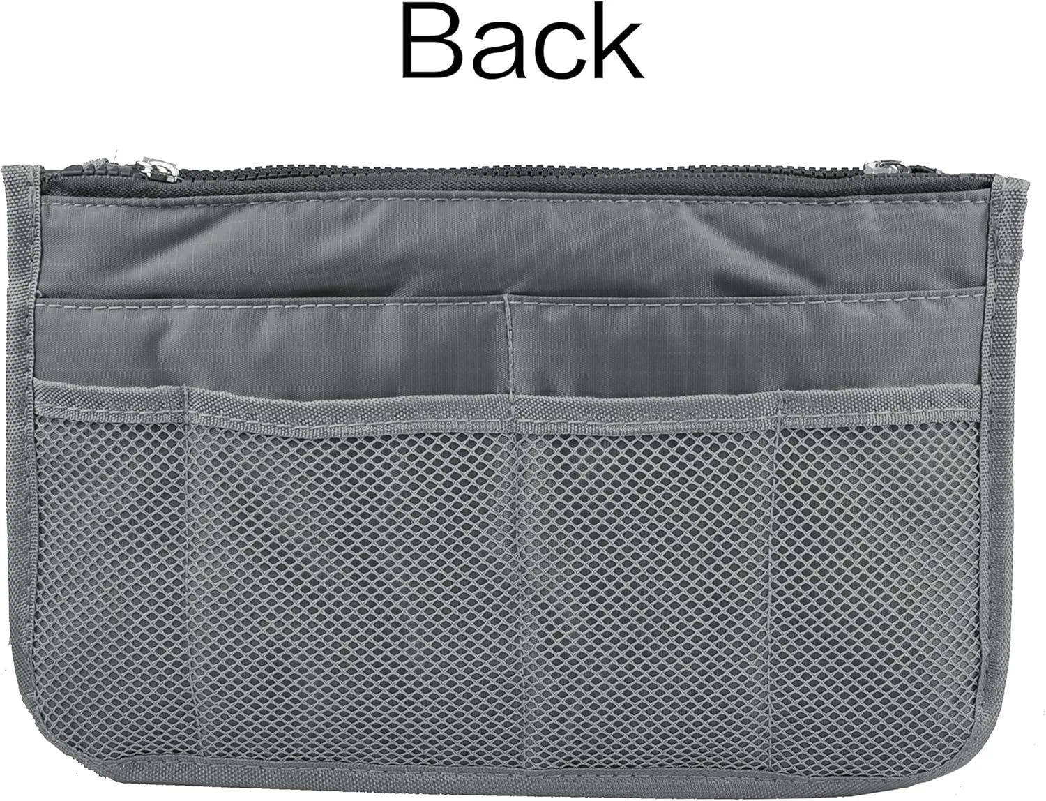 Vercord Updated Purse Handbag Organizer Insert Liner Bag in Bag 13 Pockets Grey Large