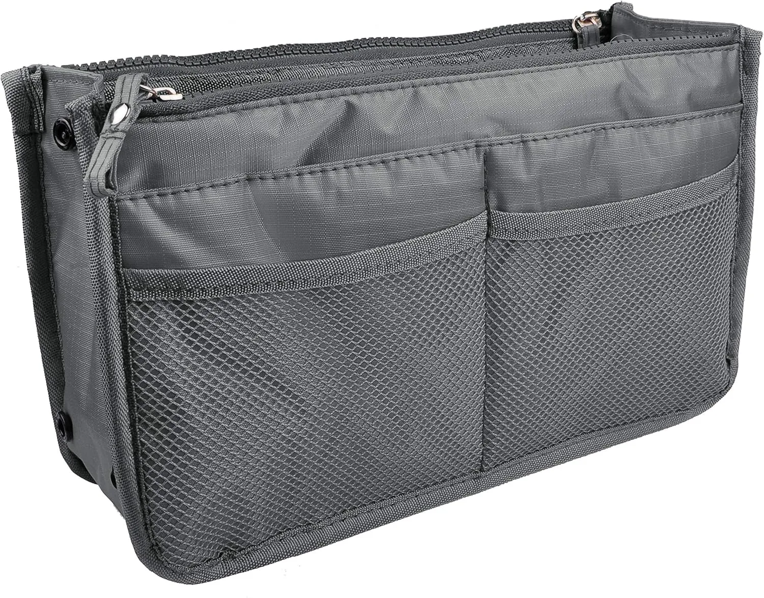 Vercord Updated Purse Handbag Organizer Insert Liner Bag in Bag 13 Pockets Grey Small