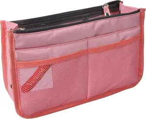 Vercord Updated Purse Handbag Organizer Insert Liner Bag in Bag 13 Pockets Pink Small