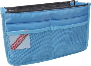 Vercord Updated Purse Handbag Organizer Insert Liner Bag in Bag 13 Pockets Sky Blue Medium