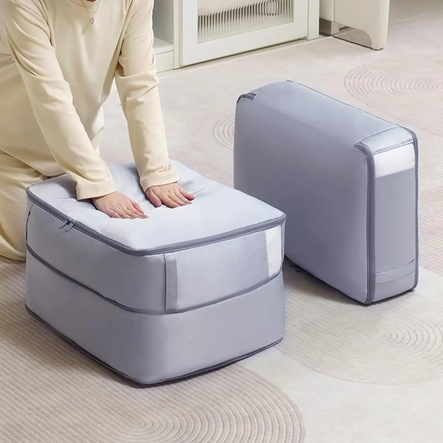 Versatile Bedroom Storage Accessory Versatile Quilt Storage Bag Stylish Storage Holder For Dorms And Small Spaces