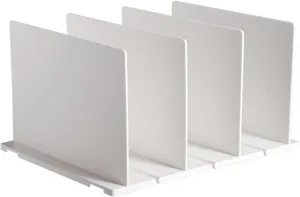 Vertical Handbag Separator Shelf Divider White Plastic Adjustable Storage Home Wardrobe Closet