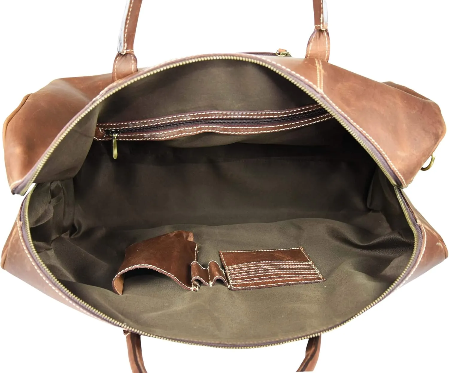 Vintage Leather Duffel Bag for Men Leather Travel Bag, Spacious Weekender Overnight Bag, Durable Carry-On with Adjustable Strap, Stylish Duffle for Gym, Business & Adventure - 20 Inches (Medium Brown)