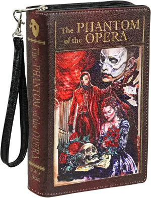 Vinyl Phantom of the Opera Book Handbag Novelty Clutch Purse Crossbody Bag