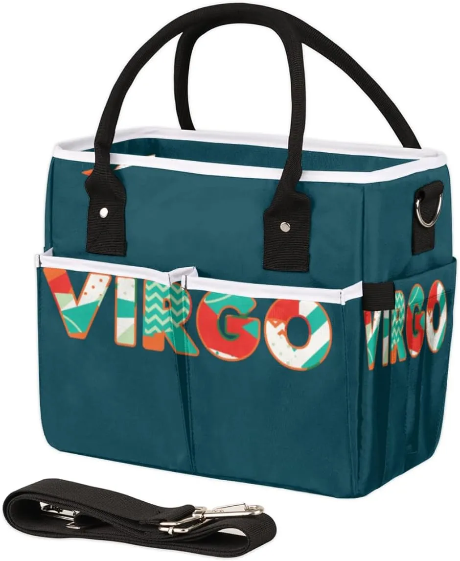 Virgo Lunch Bag Waterproof Reusable Lunch Bags Leakproof Thermal with Adjustable Shoulder Strap Soft Lunch Box for Office Work Picnic Hiking Beach