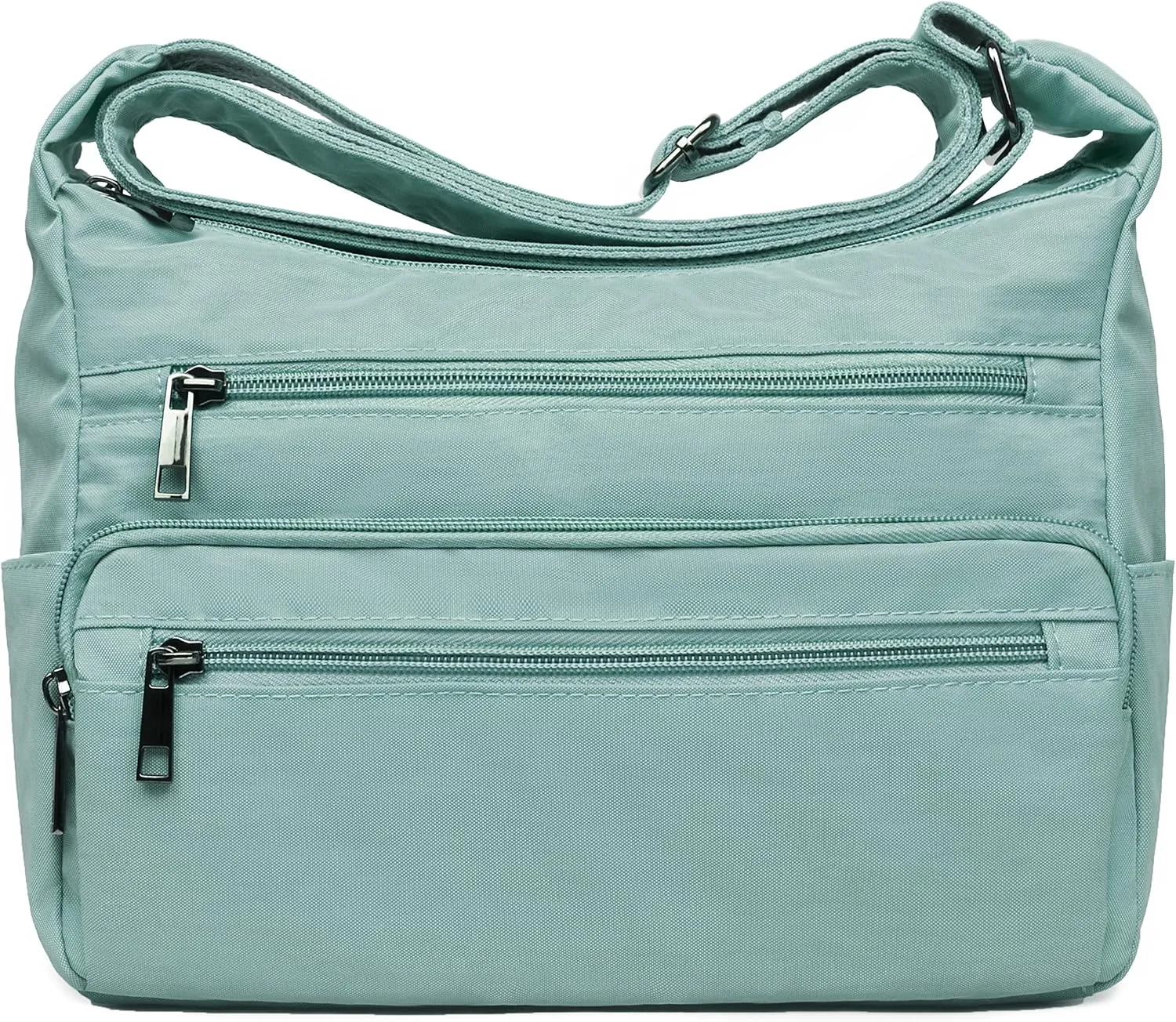 VOLGANIK ROCK RFID Purses for Women Fabric Nylon Multi Pocket Crossbody Bag Ladies Travel Handbag