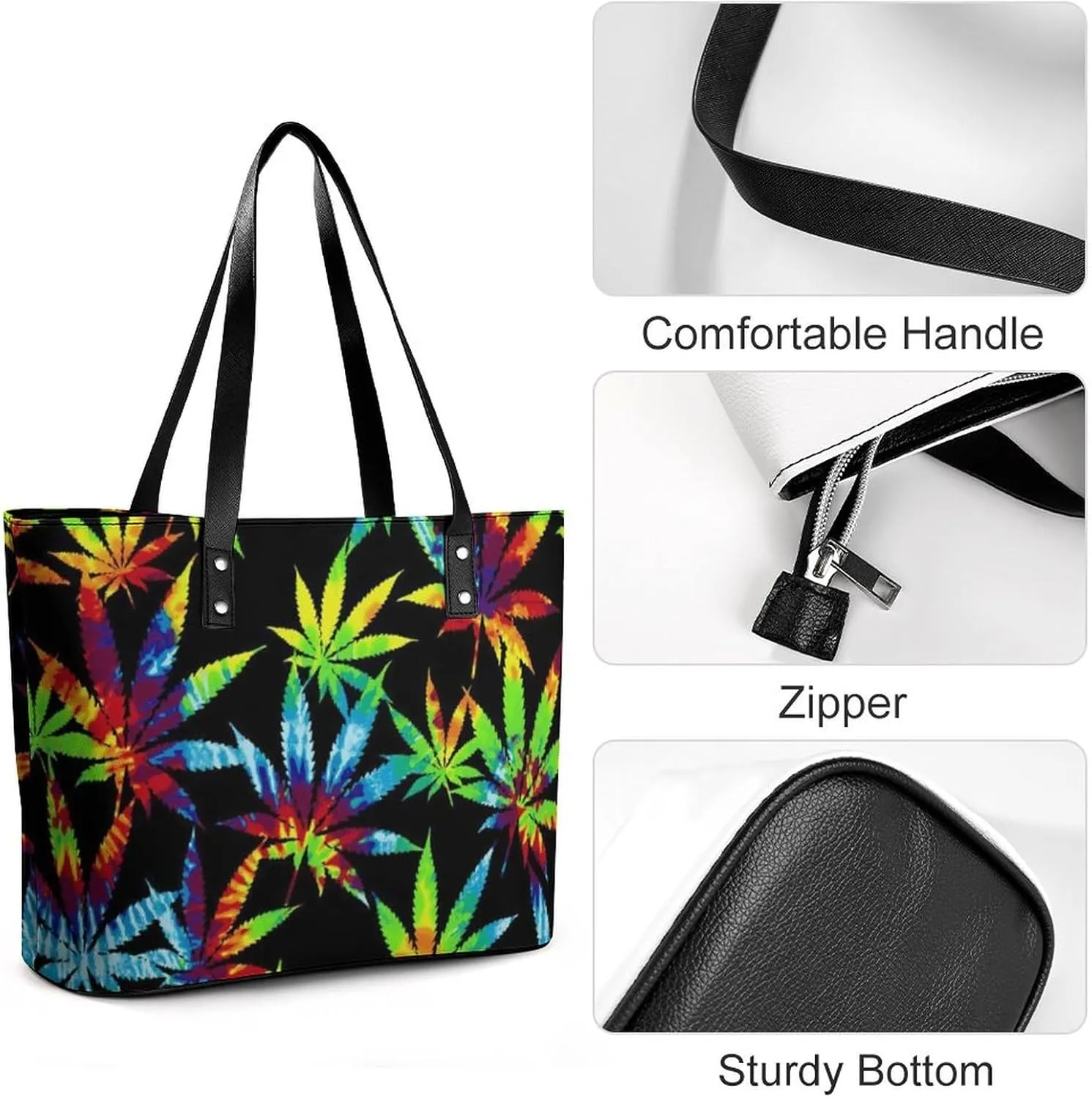 Volleyball Black And White Leather Handbag Smooth Wrinkle Resistant Lightweight And Convenient