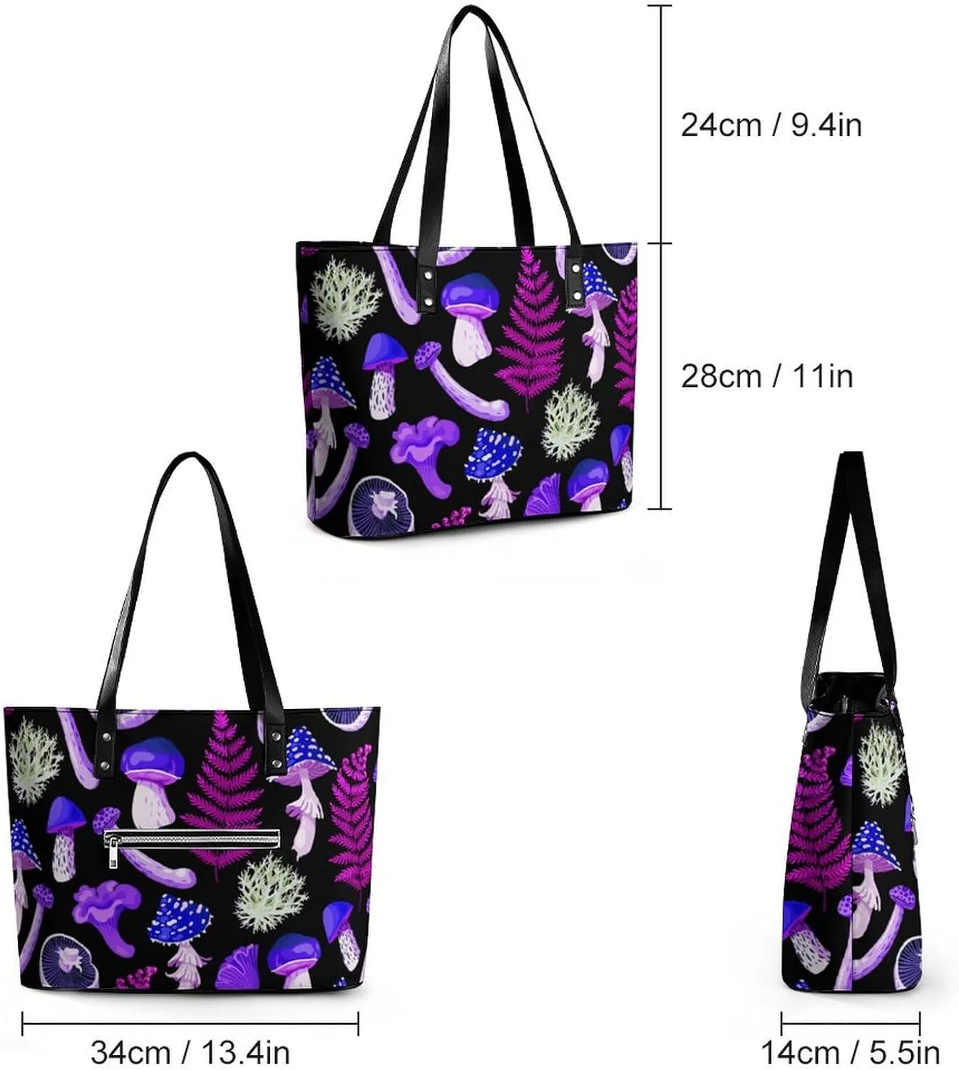 Volleyball Black And White Leather Handbag Smooth Wrinkle Resistant Lightweight And Convenient