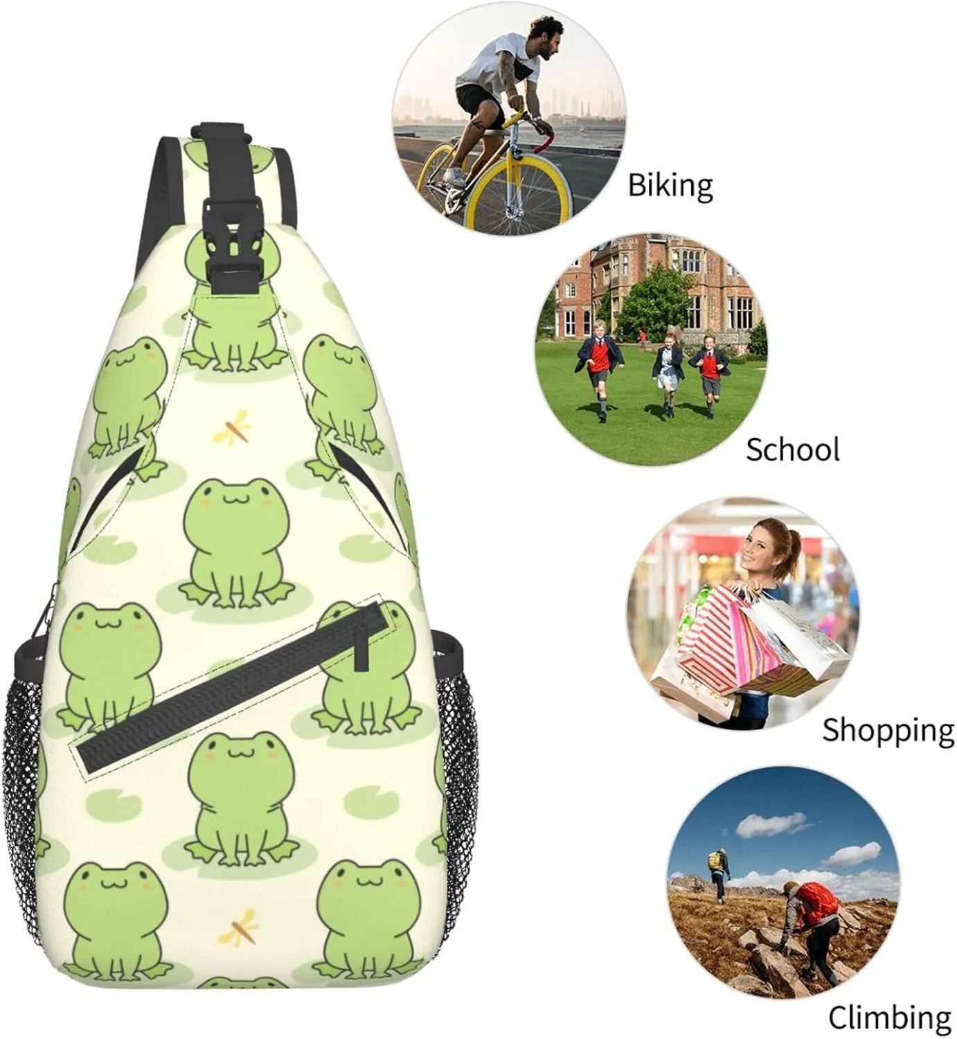 VOOHDDY Sling Bag For Women Men Travel Hiking Backpack Crossbody Shoulder Chest Bags Casual Daypack Sport