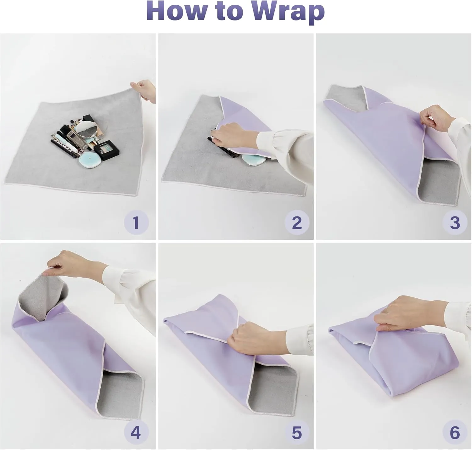 Walking Way Self-Adhesive Magic Cloth Makeup Bag, Portable Protective Cosmetic Pouch, Camera Lens Wrap, Stylish Travel Organizer for Beauty Essentials, Travel, Gifts & Daily Use