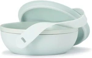 W&P Porter Ceramic Bowl Lunch Container w/ Protective Non-slip Exterior, Mint 1 Liter | Lid & Snap-tight Silicone Strap | Food Storage, Bento Box, Meal Prep | BPA-Free Ceramic