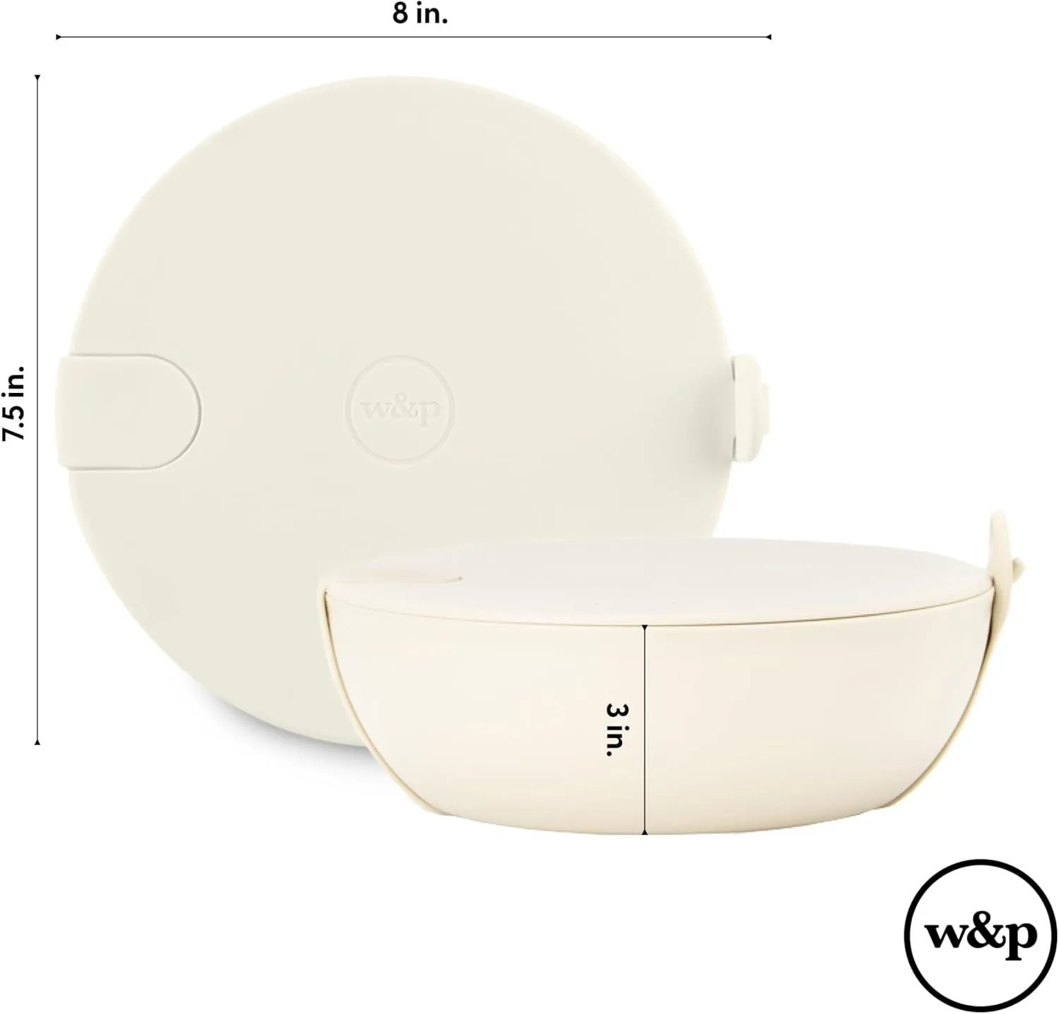 W&P Porter Plastic Bowl Lunch Container w/ Protective Non-slip Exterior, Mint 1 Liter | Lid & Snap-tight Silicone Strap | Food Storage, Bento Box, Meal Prep | BPA-Free Plastic