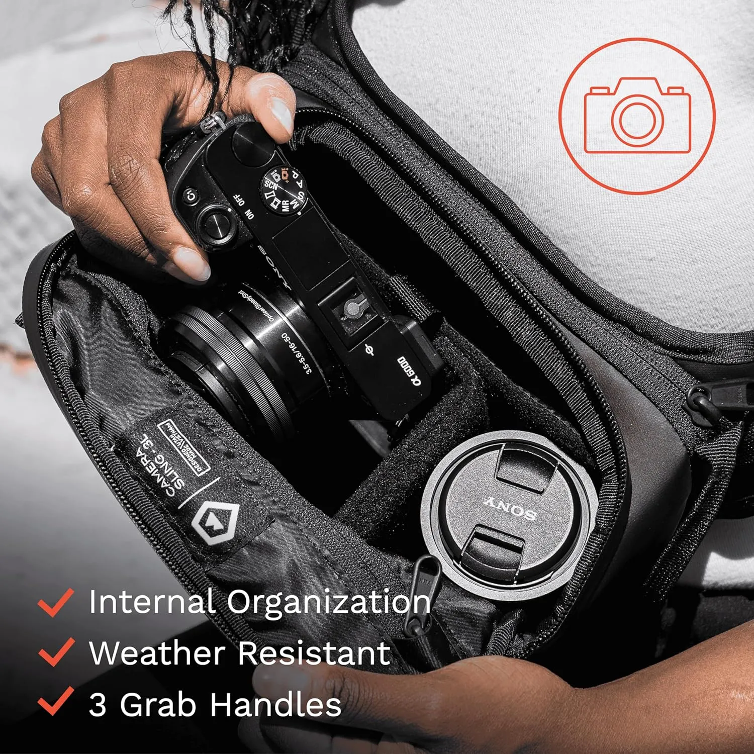 WANDRD ROGUE Sling: Compact Camera Sling and Crossbody Bag with Fast Access, 3-Way Carry– Lightweight Everyday Bag Great for Travel, Photography, and Daily Use (Black)
