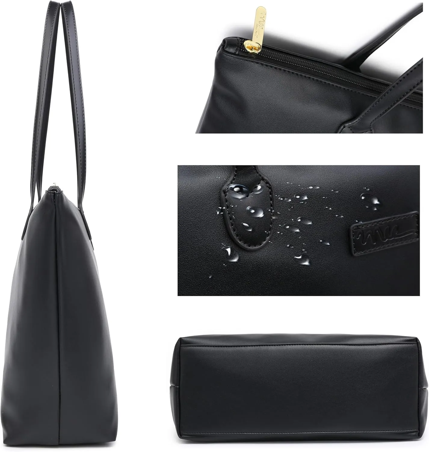Water Resistance Light Weight Leather Tote Bag Big Capacity Handbag Shoulder Bag