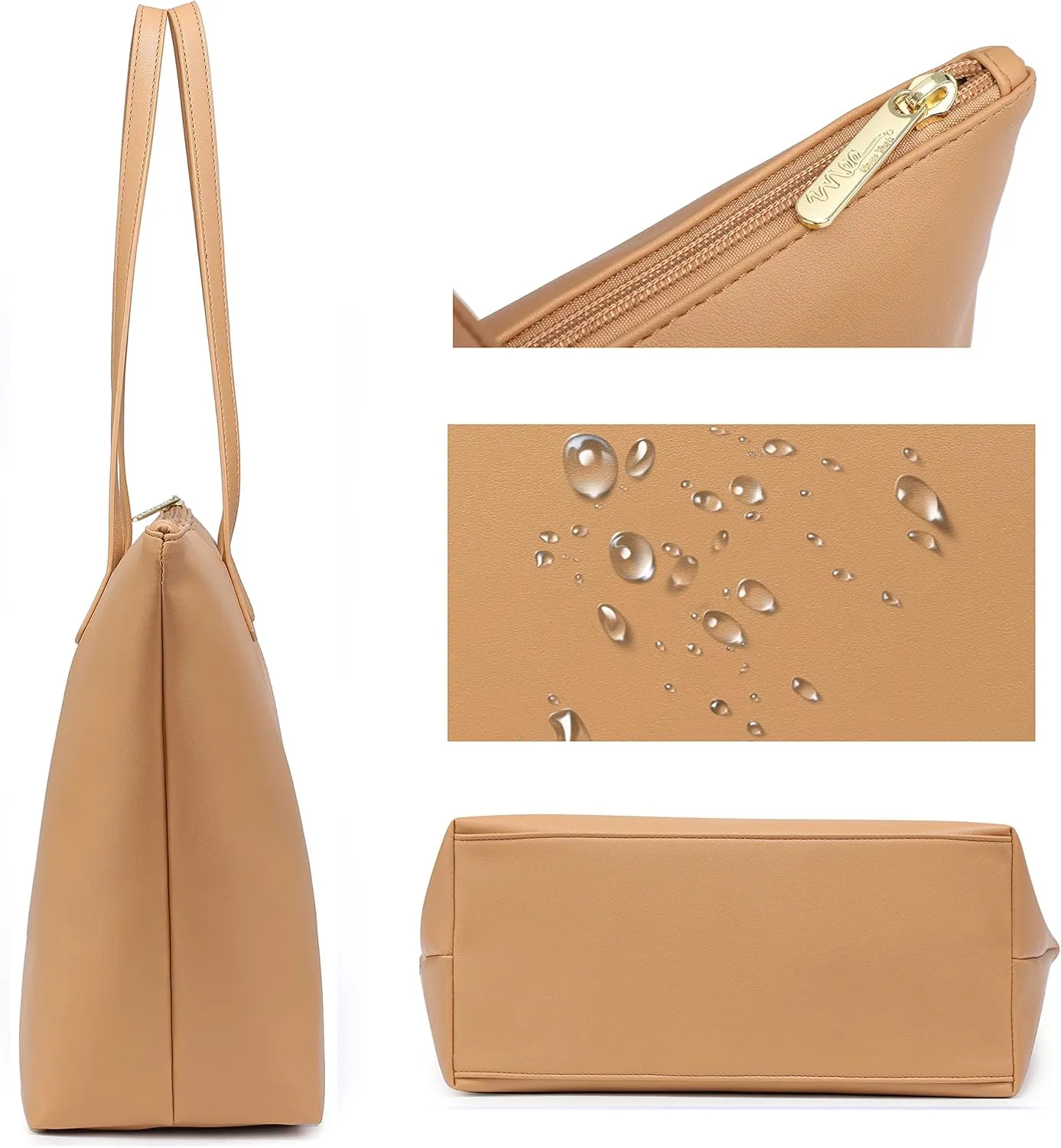 Water Resistance Light Weight Leather Tote Bag Big Capacity Handbag Shoulder Bag