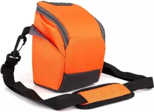 Waterproof Camera Bag Case Adjustable Shoulder Strap Shockproof Soft Lining Provides Easy to Carry (Color : Orange Size : 11CM*10CM*14CM)
