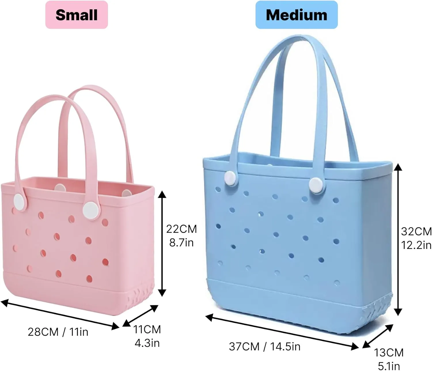 Waterproof Rubber Beach Tote, Eva Beach Bag, Rubber Beach Bag Waterproof Sandproof Outdoor Tote Bag Portable Travel