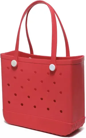 Waterproof Rubber Beach Tote, Eva Beach Bag, Rubber Beach Bag Waterproof Sandproof Outdoor Tote Bag Portable Travel