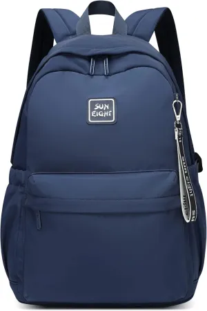 Waterproof School Backpack Girls and Boys 6-18 Years Large Capacity Lightweight Bookbag for Elementary to High School Durable Travel Backpack with Adjustable Straps 30L(Navy Blue)