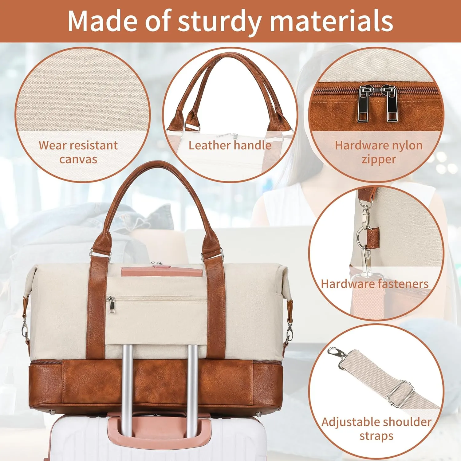 Weekender bag Weekender Bags For Women With Shoe Compartment Large Capacity Travel Overnight Bags Perfect For Travel