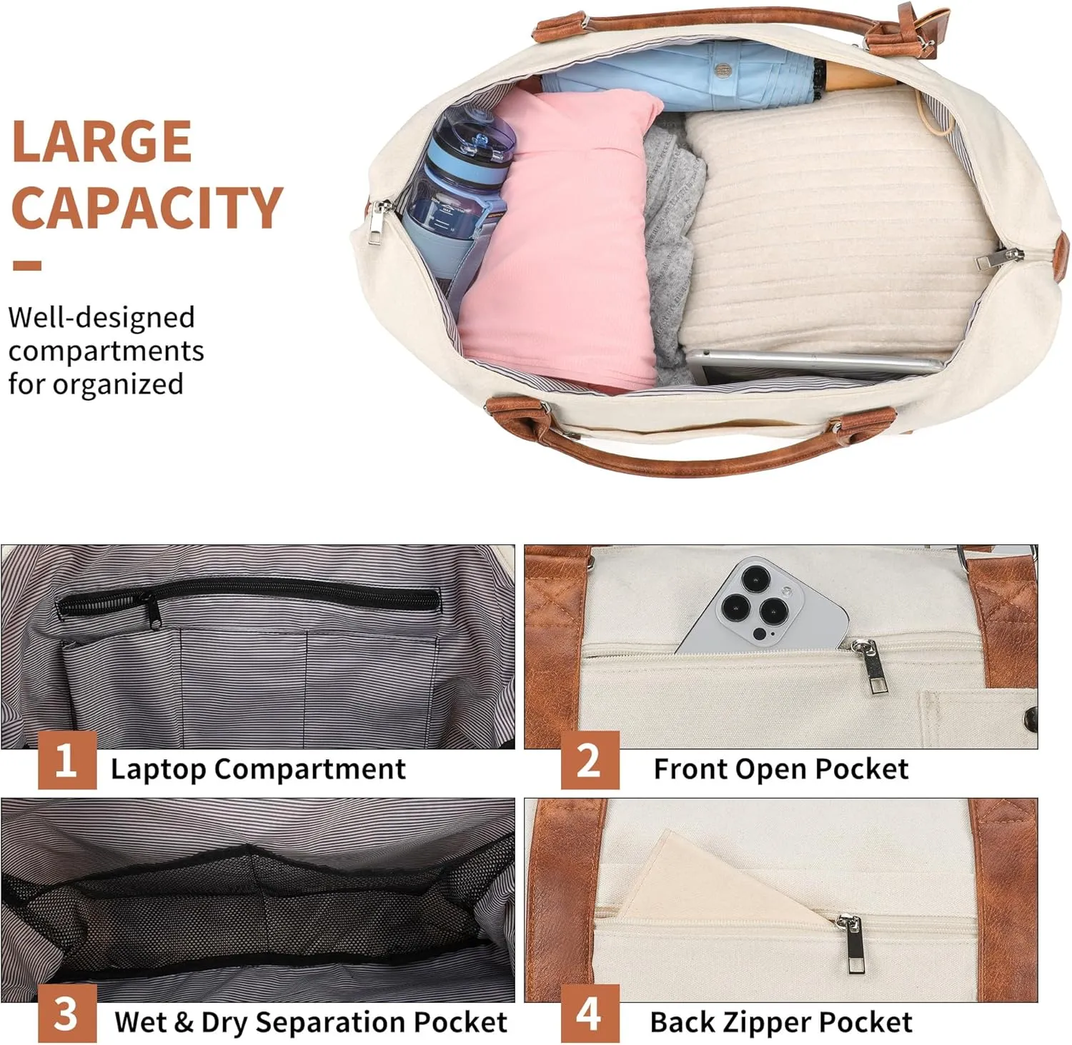 Weekender bag Weekender Bags For Women With Shoe Compartment Large Capacity Travel Overnight Bags Perfect For Travel
