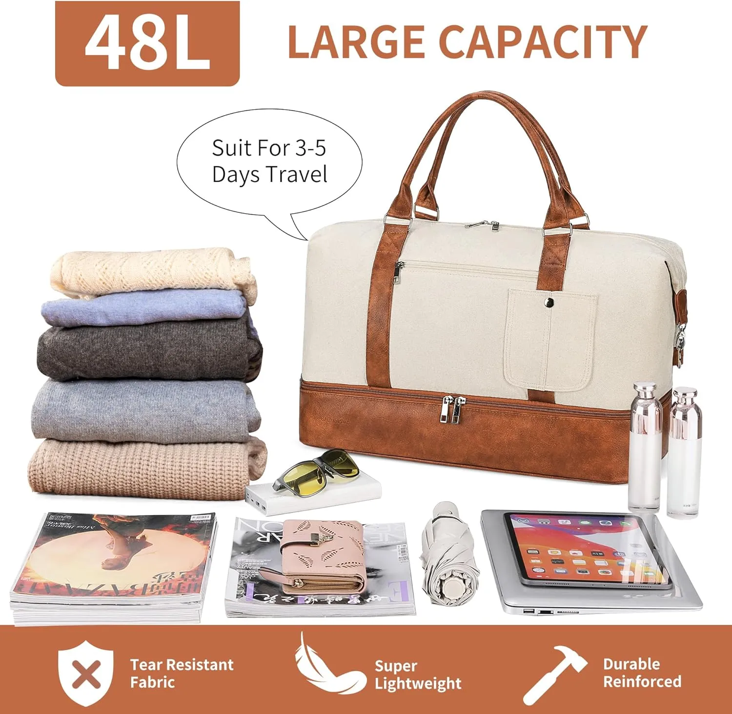Weekender bag Weekender Bags For Women With Shoe Compartment Large Capacity Travel Overnight Bags Perfect For Travel