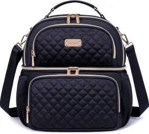 Weitars Lunch Bag for Women,Dual Compartment Lunch Box for Women Lunch Tote for Work,Insulated Leakproof Large Lunchbox Lunch Cooler for Adult for Men, Women, Lunchbag for Hiking,Picnic,Beach