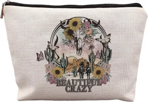 Western Makeup Bag,Cowgirl Bag,Western Gifts,Western Gifts for Women,Beautiful Crazy Makeup Bag,Cowgirl Gifts