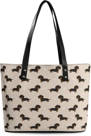 Western Sausage Dog Leather Handbag Smooth Wrinkle Resistant Lightweight And Convenient