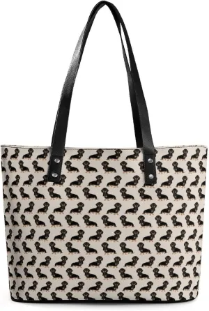 Western Sausage Dog Leather Handbag Smooth Wrinkle Resistant Lightweight And Convenient