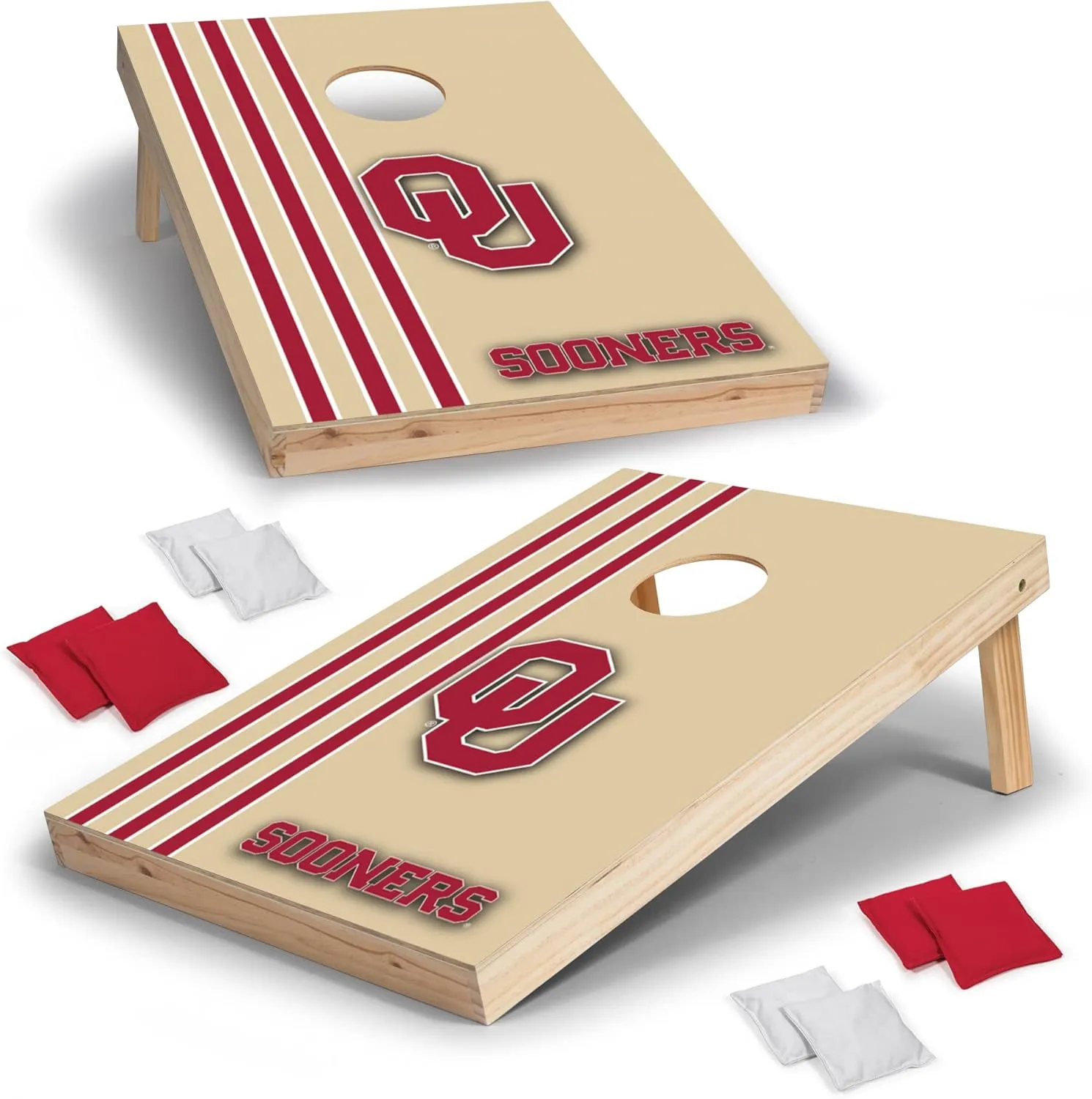 Wild Sports 2' x 3' Solid Wood Cornhole Set with Direct Print HD Team Graphics – Great Gift for Any NCAA Fan! Bean Bag Toss Family Outdoor Games