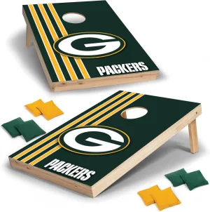 Wild Sports NFL 2' x 3' Solid Wood Cornhole Set with Direct Print HD Team Graphics – Great Gift for Any Football Fan! Bean Bag Toss Family Outdoor Games