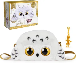 Wizarding World Harry Potter, Hedwig Purse Pets Interactive Pet Toy and Shoulder Bag, over 30 Sounds and Reactions, Kids Toys for Girls Ages 6 and up