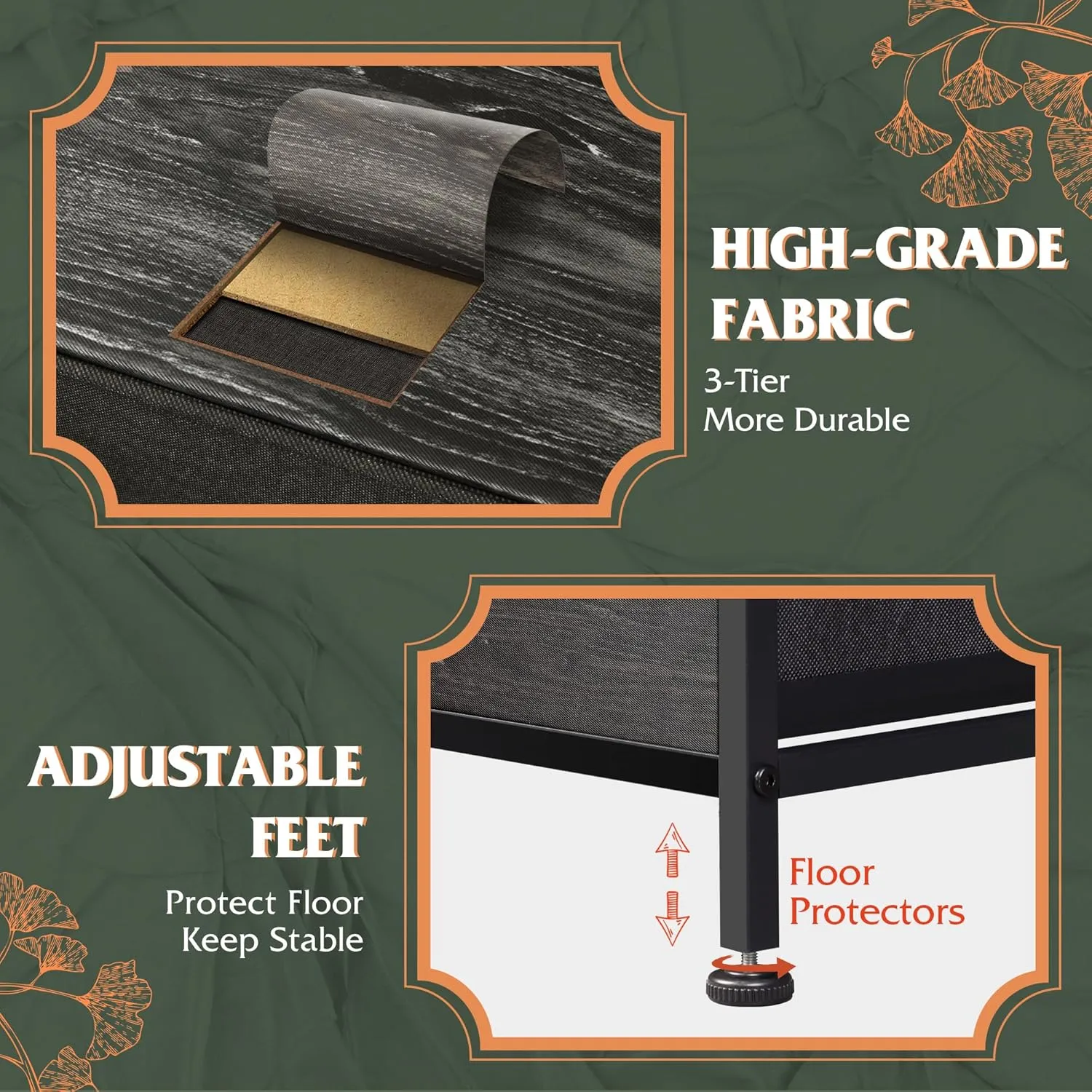 WLIVE Black Tall Dresser for Bedroom with 10 Drawers, Chest of Drawers, Dressers Bedroom Furniture, Storage Organizer Unit with Fabric Bins for Closet, Hallway, Living Room