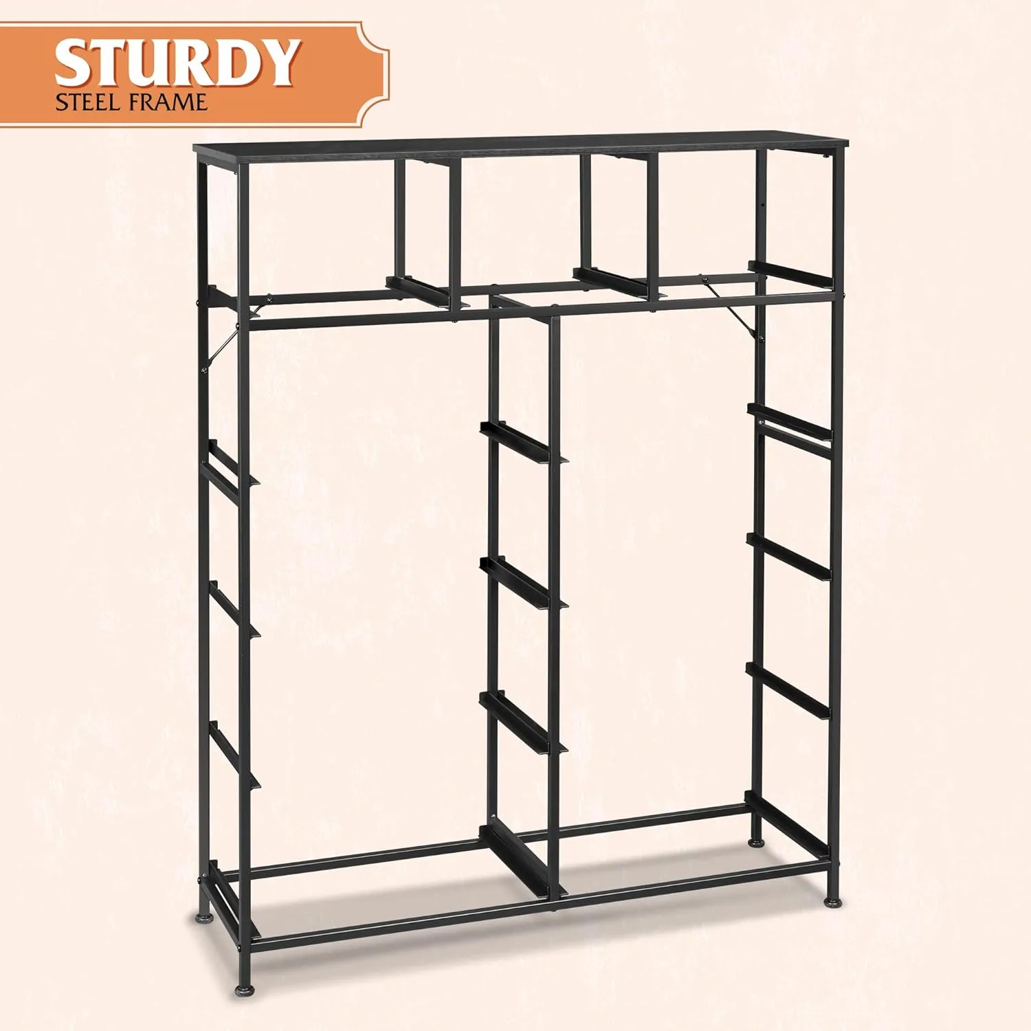 WLIVE Tall Dresser for Bedroom, Fabric Dressers Storage Tower, Dresser & Chest of Drawers Organizer Unit with 11 Drawers, Storage Cabinet, Hallway, Closets, Steel Frame, Wood Top
