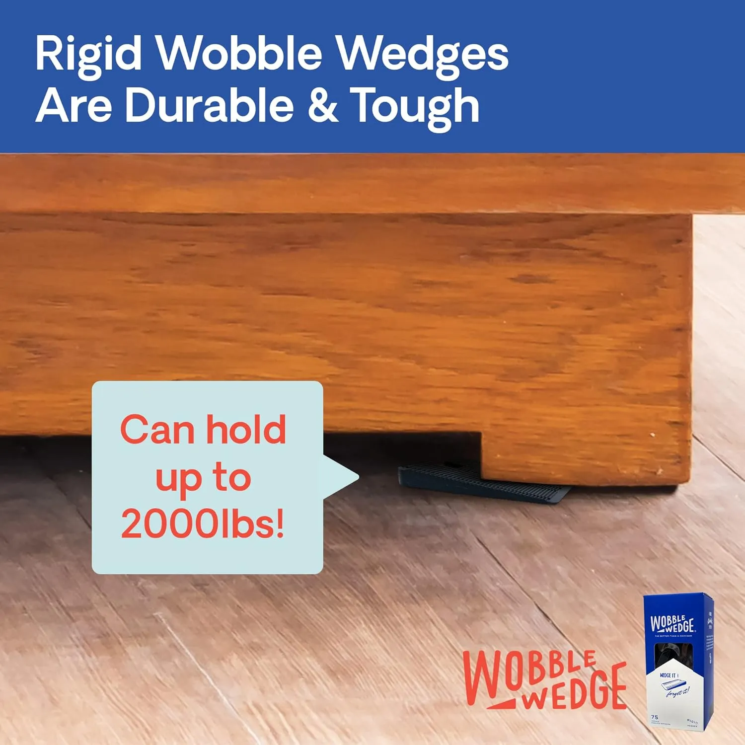Wobble Wedge - Hard Black - Table Shims - 75 pc