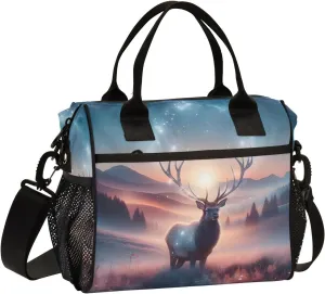 Women Cooler Bags Lunch Bag Reusable Insulated Lunch Bags Elk Myth Crossbody with Shoulder Strap Adults S